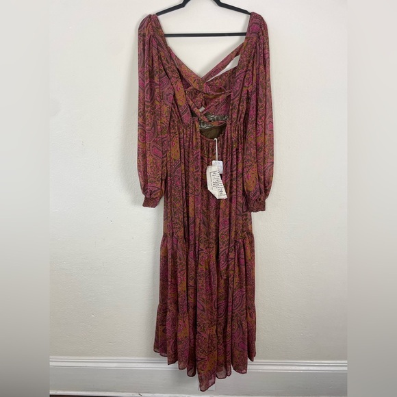 NWT $288 Free People Folklore Maxi Dress Size Medium Bohemian Whimsical Cottage - Picture 9 of 16